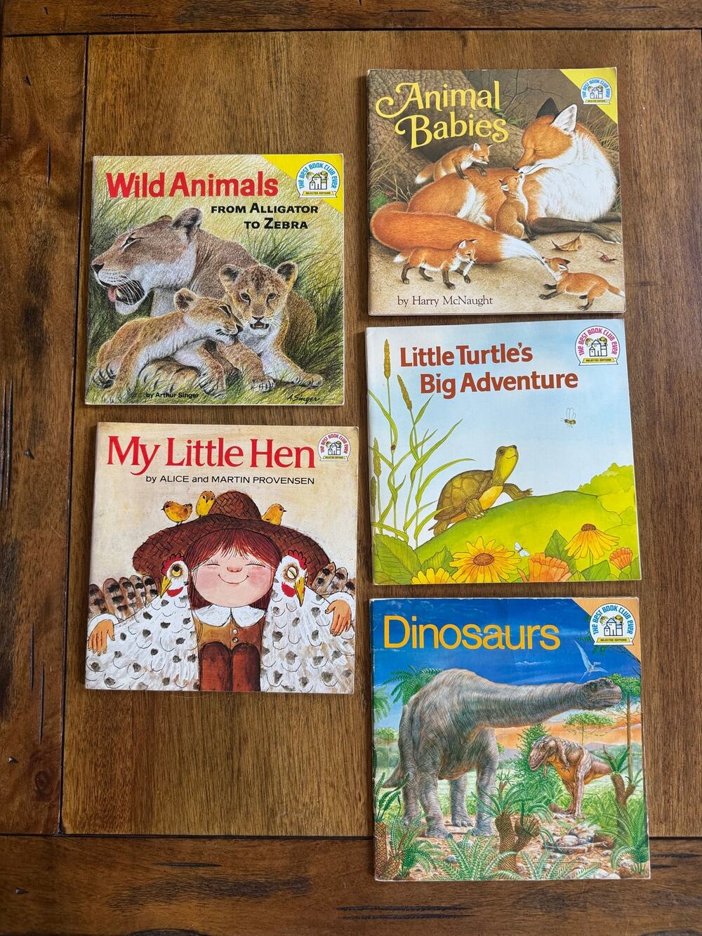 Vintage Dinosaurs My Little Hen 1970s Random House Book Lot